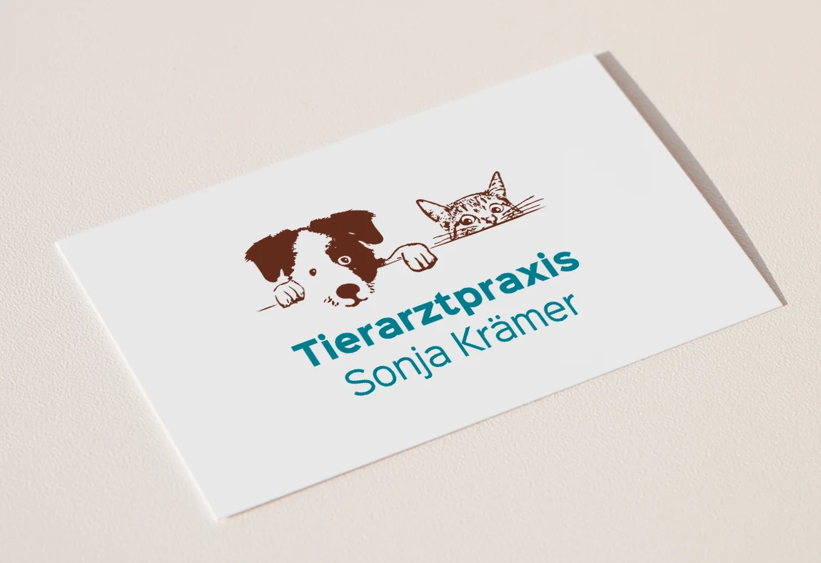 Tierarztpraxis Sonja Krämer: Logoentwicklung und Gestaltung der Geschäftspapiere © SINNBILD Design