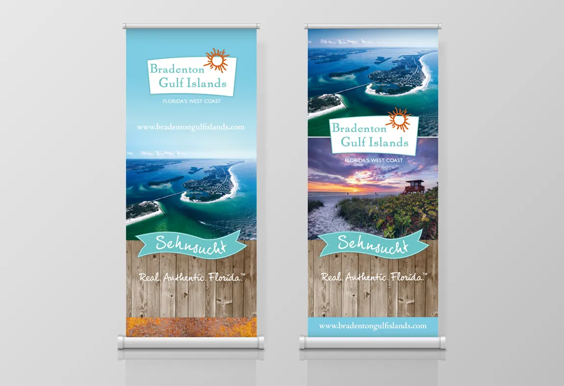 Bradenton Gulf Islands, Florida: Gestaltung Roll-Up Banner © SINNBILD Design